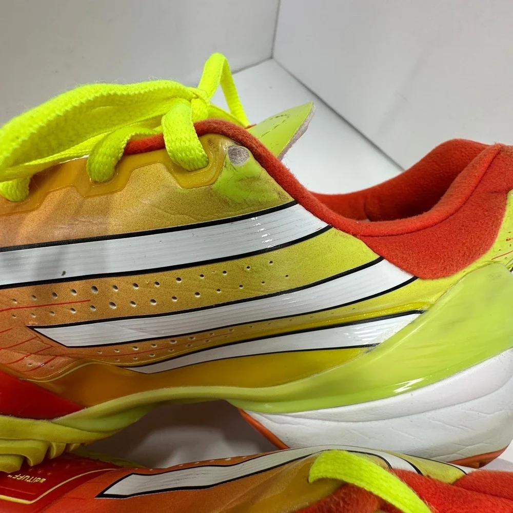 Adidas Adizero Indoor Court Shoes Neon Orange Yellow Men's 11.5 Handball VBall
